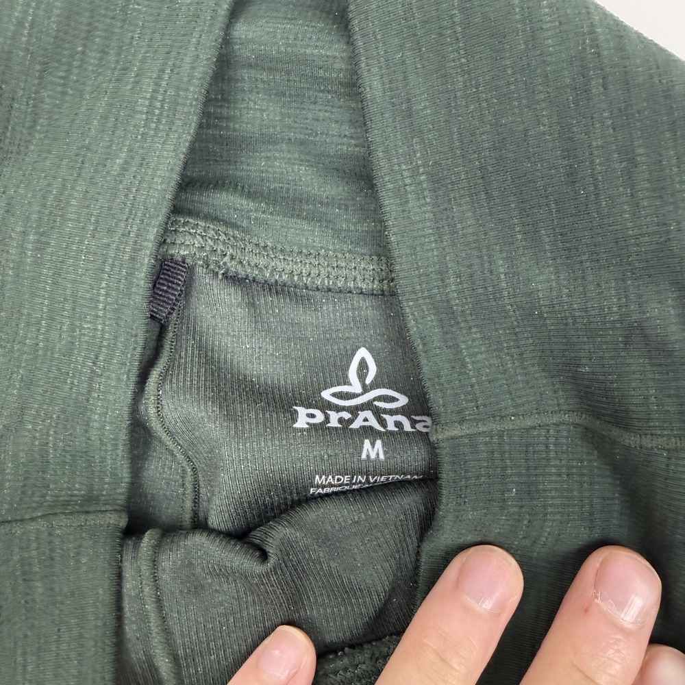 Womens PrAna Heavana Pocket Green Heather Active Yoga Leggings Size Medium GUC - Picture 2 of 3